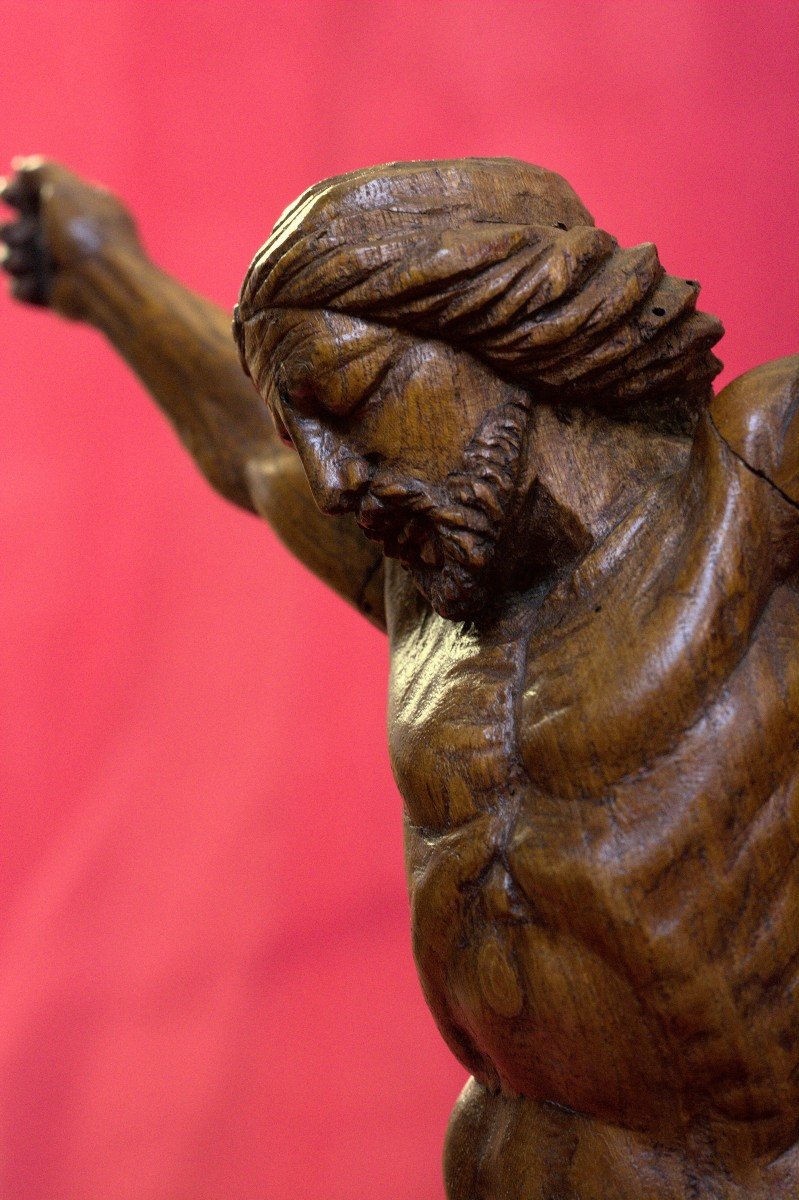 Christ Crucifix - Corpus Christi - Wood - 18th Century - Religious Sculpture 18-photo-5