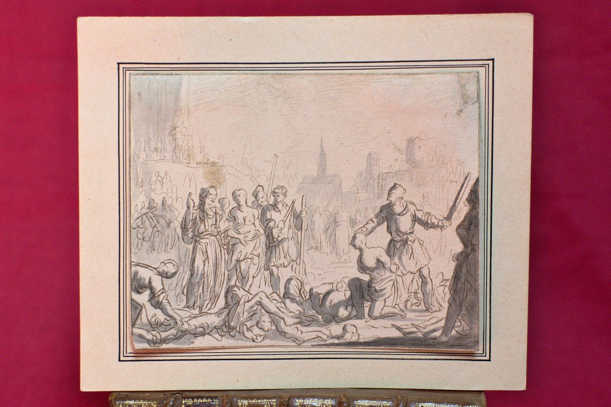 Ink Drawing - Ernst Bagelaar - The Martyrdom Of Felicitas & Her Seven Sons - 1805 19th Century