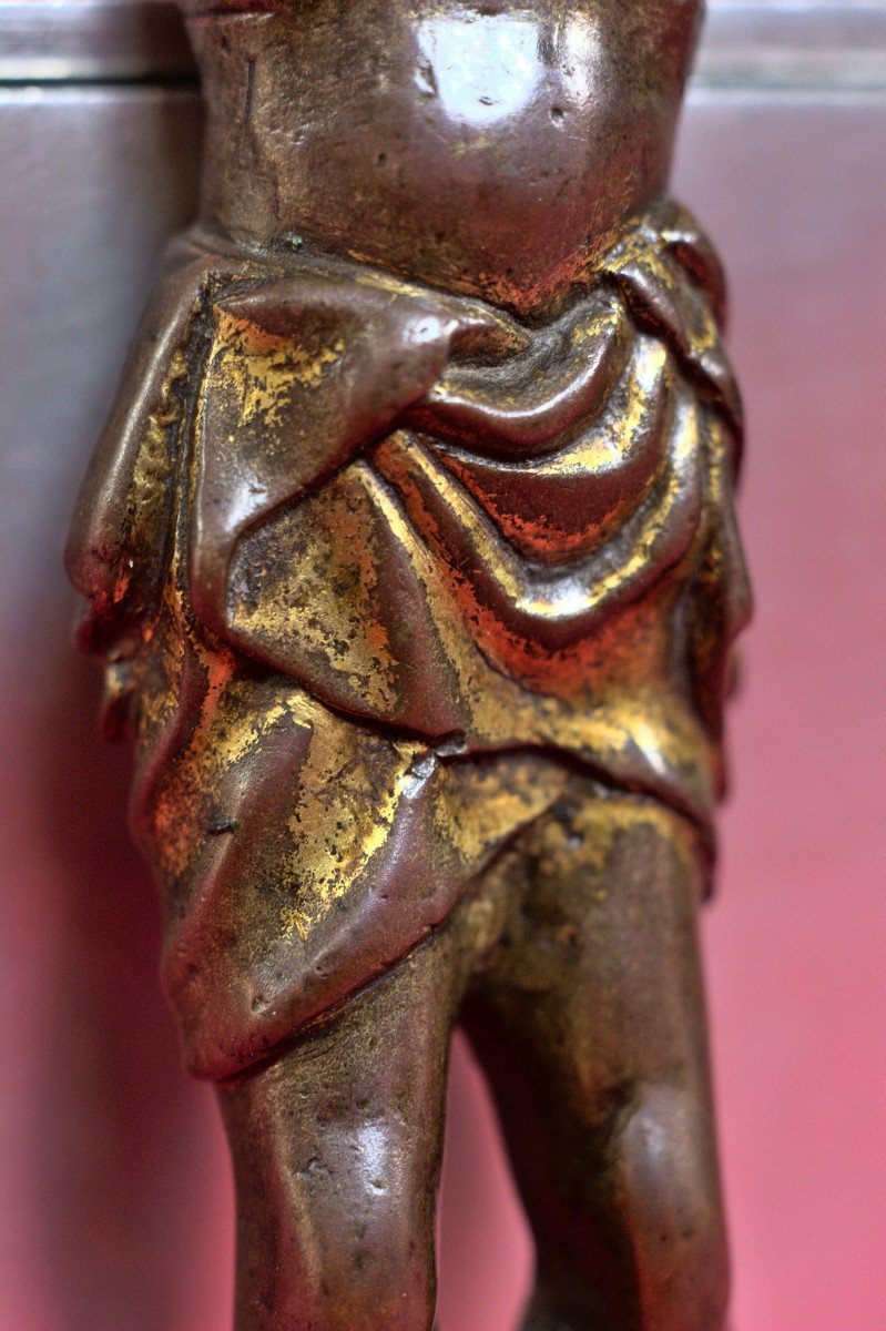 Christ With Six Fingers - Crucifix - Corpus Christi - Bronze - 15th Century Haute Epoque 15-photo-4
