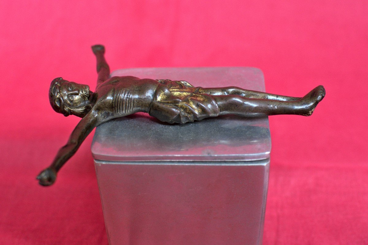 Christ With Six Fingers - Crucifix - Corpus Christi - Bronze - 15th Century Haute Epoque 15-photo-1