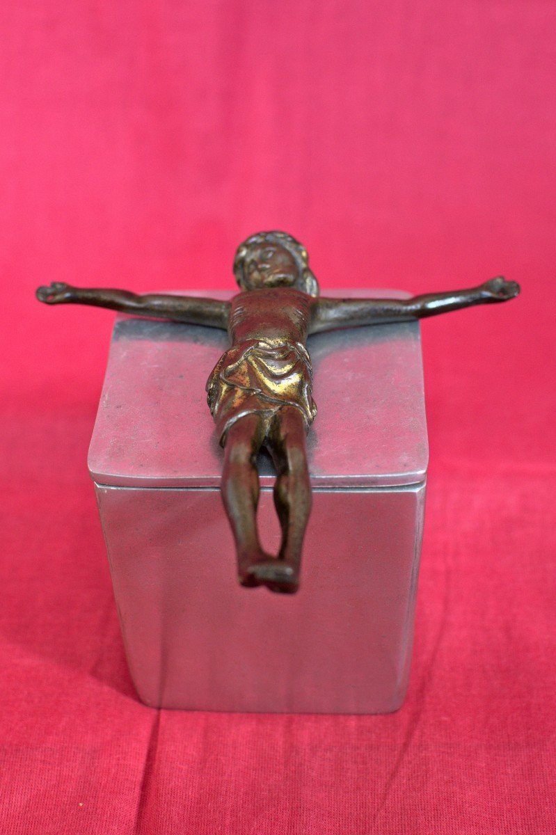 Christ With Six Fingers - Crucifix - Corpus Christi - Bronze - 15th Century Haute Epoque 15-photo-4