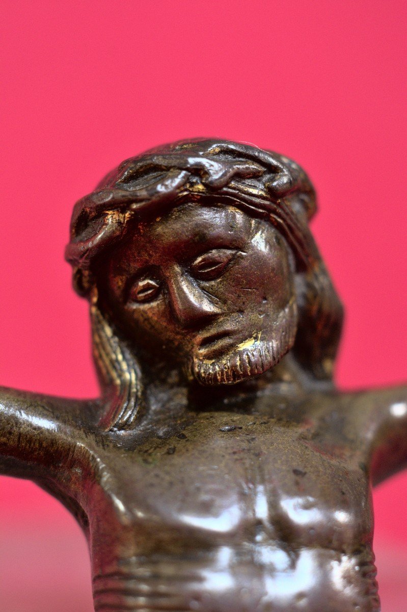 Christ With Six Fingers - Crucifix - Corpus Christi - Bronze - 15th Century Haute Epoque 15-photo-5