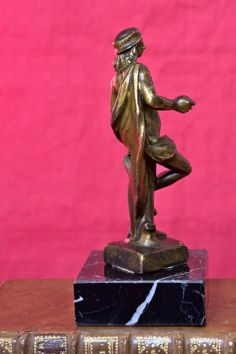 Mercury Or Hermes Statuette - Gilded Bronze - 17th Century Haute Epoque 17-photo-3