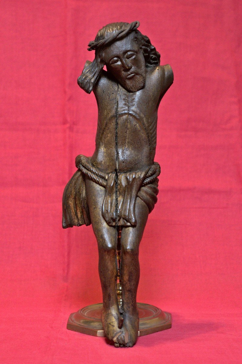 Wooden Christ - Corpus Christi - 16th Century - Haute Epoque 16 Crucifix Religion Sculpture-photo-2