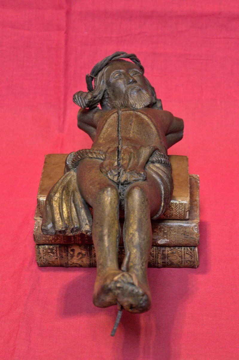 Wooden Christ - Corpus Christi - 16th Century - Haute Epoque 16 Crucifix Religion Sculpture-photo-4