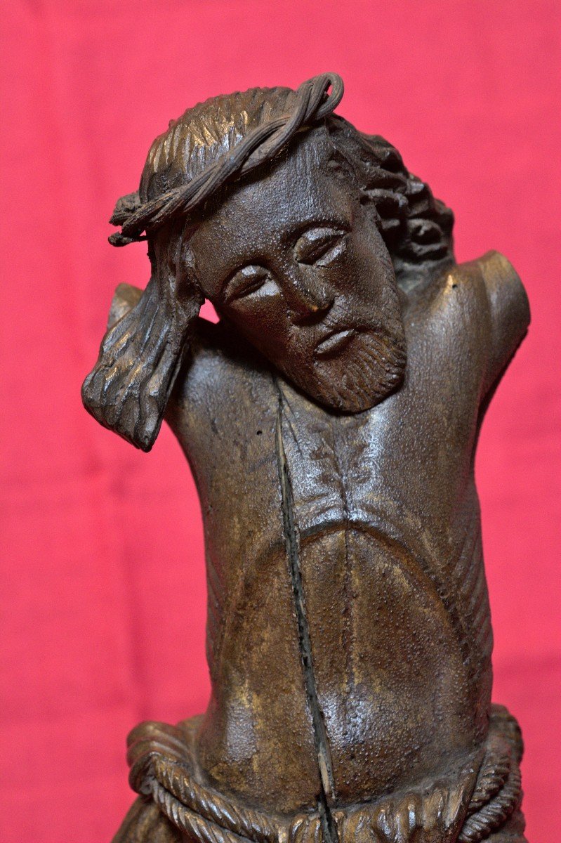 Wooden Christ - Corpus Christi - 16th Century - Haute Epoque 16 Crucifix Religion Sculpture-photo-5