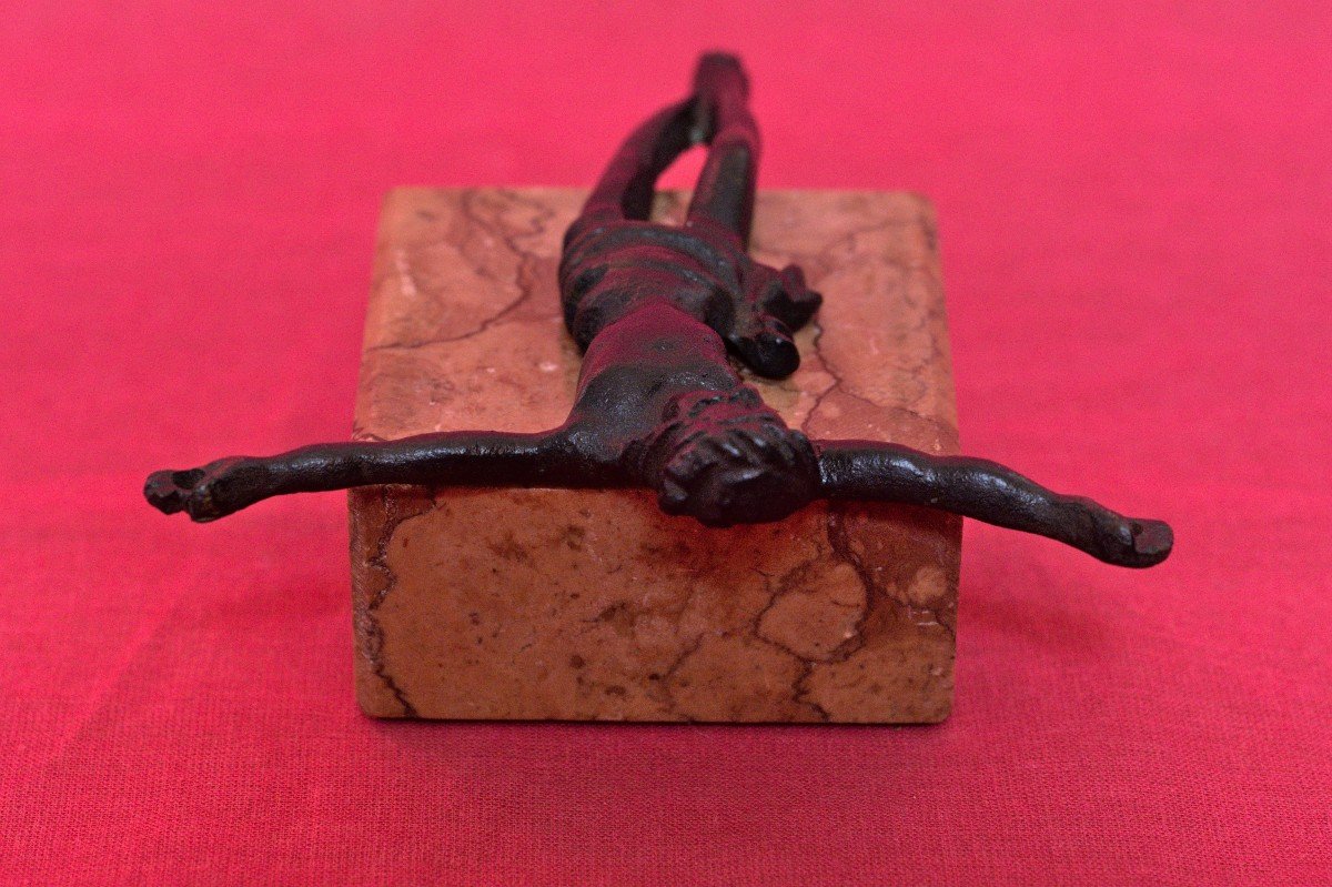 Bronze Christ - Corpus Christi - Crucifix - 16th 17th Century 16 17 - Haute Epoque-photo-3