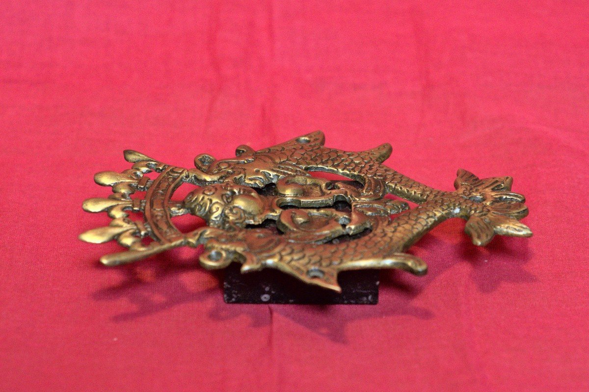 Grande Entrée De Serrure - Bronze - XVIe 16e Siècle - Haute Epoque 16 Clé Clef Coffre-photo-3