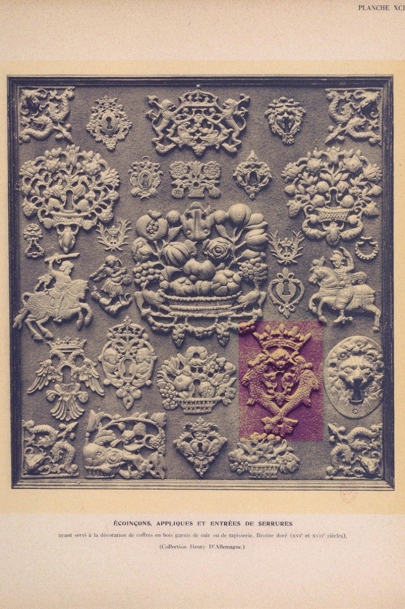 Grande Entrée De Serrure - Bronze - XVIe 16e Siècle - Haute Epoque 16 Clé Clef Coffre-photo-2