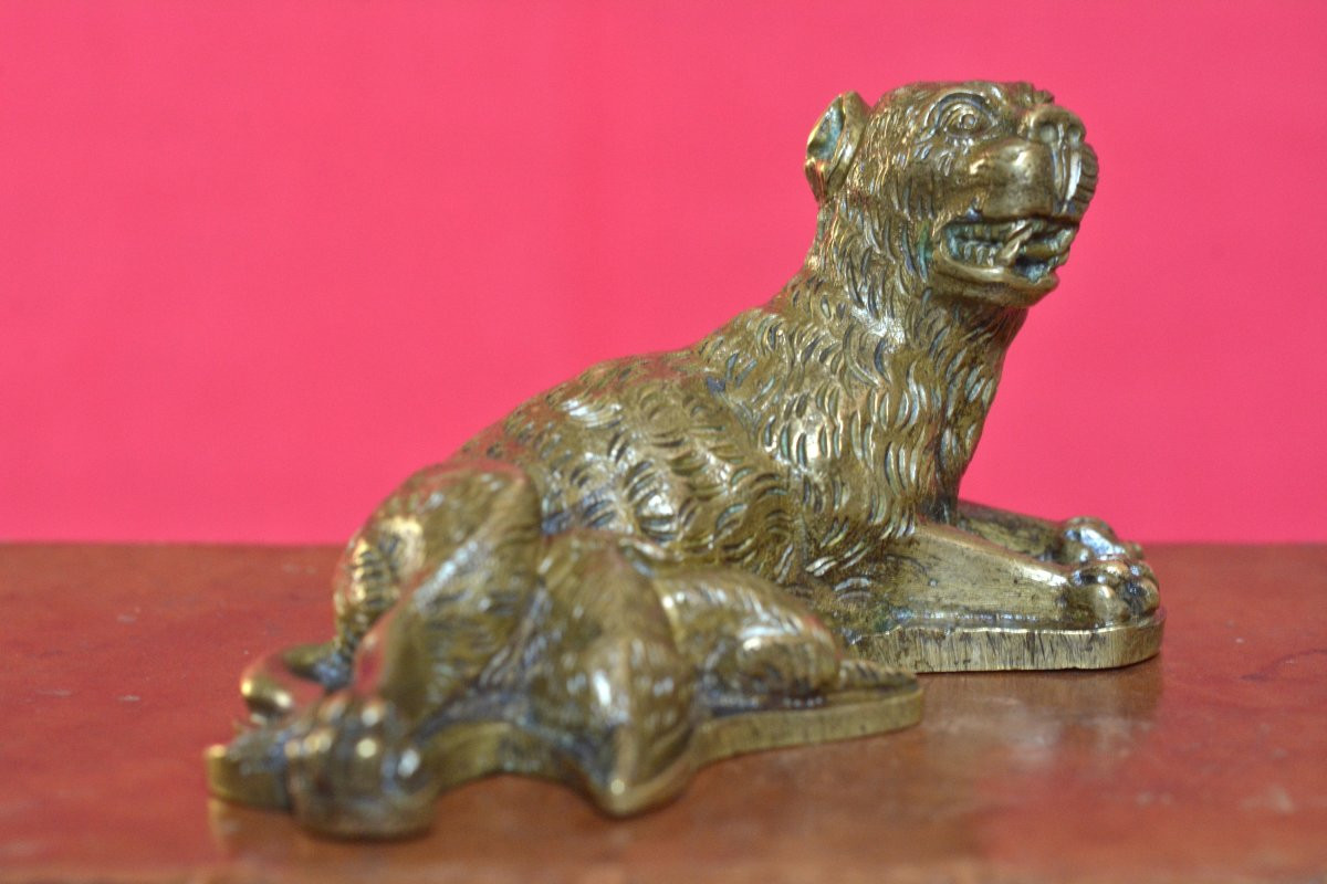 Renaissance Style Bronze Statuette - Breastfeeding Lioness - 19th Century 19-photo-4