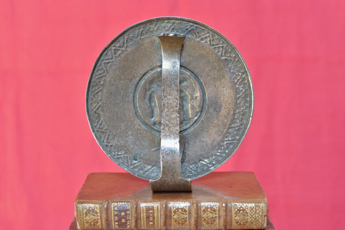 Silver-plated Bronze Pax - Osculatory - 19th Century - Calvary Liturgy Religion 19-photo-4