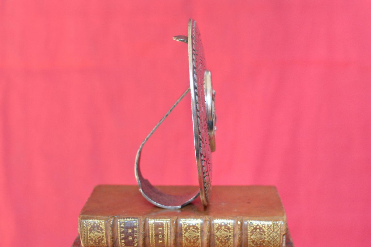 Silver-plated Bronze Pax - Osculatory - 19th Century - Calvary Liturgy Religion 19-photo-1