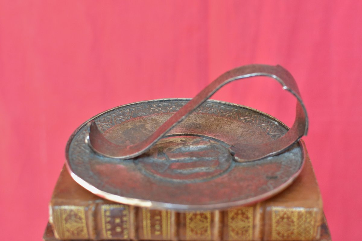 Silver-plated Bronze Pax - Osculatory - 19th Century - Calvary Liturgy Religion 19-photo-3