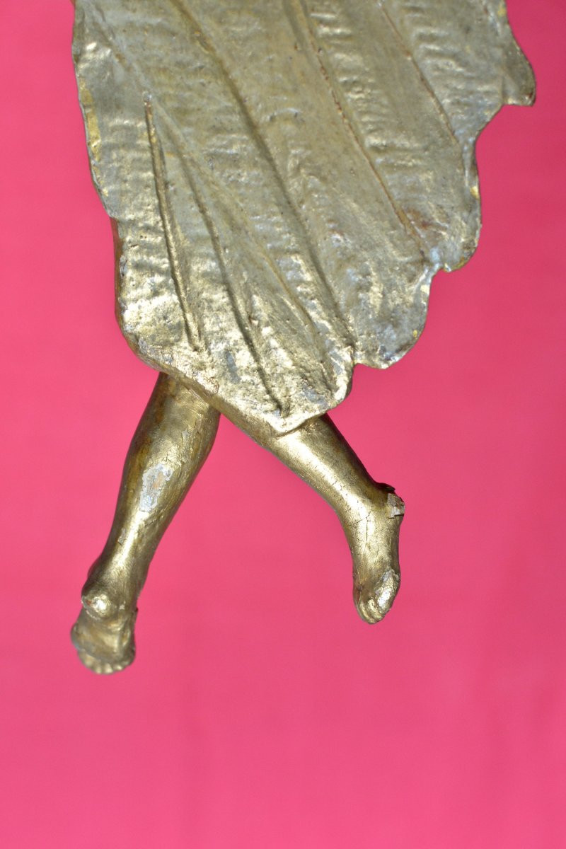 Gilded Wood Resurrected Christ - 18th Century - Religious Art Sculpture Statuette 18-photo-4