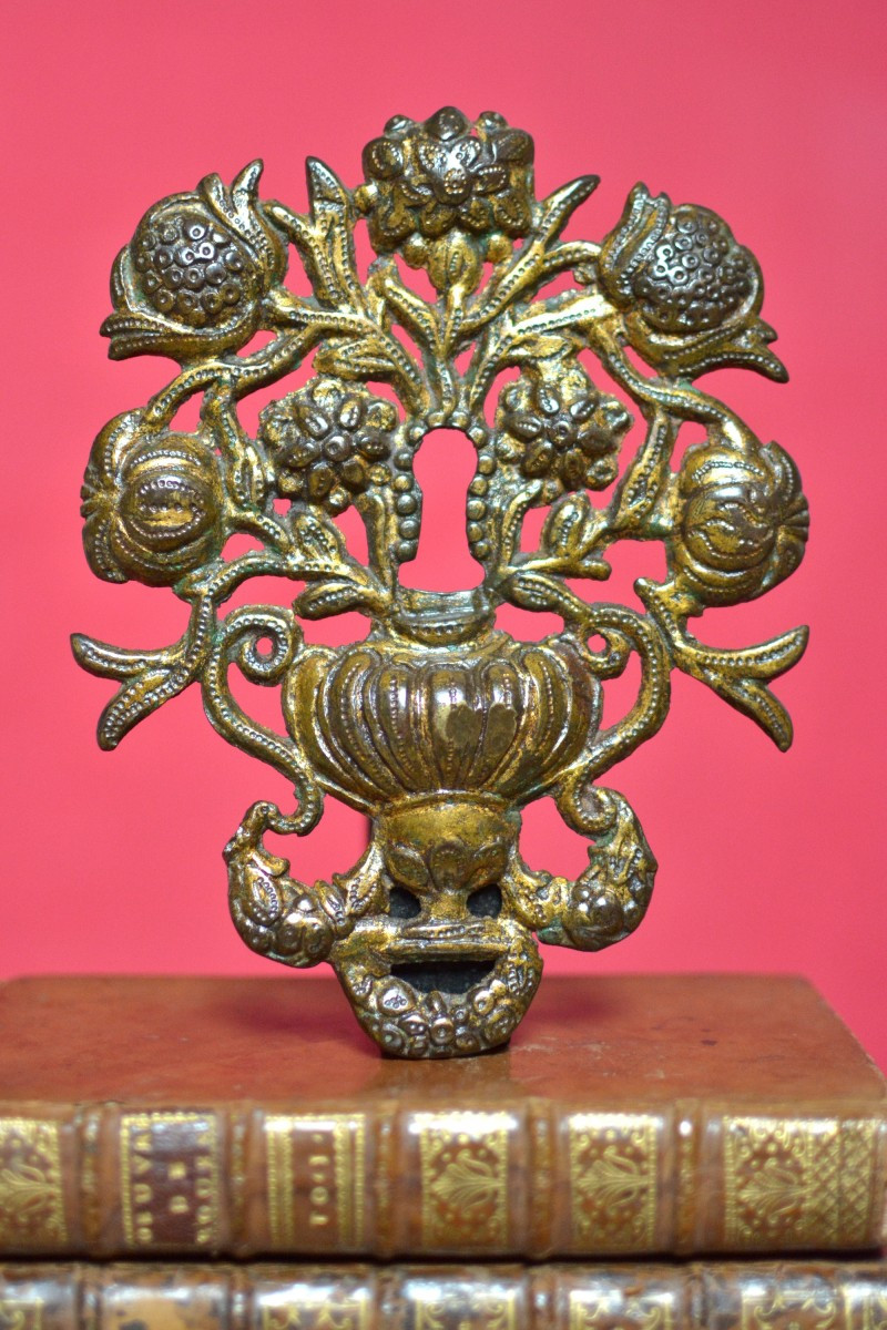 Grande Entrée de Serrure - Bronze - XVIe 16e siècle - Haute Epoque 16 clé clef coffre
