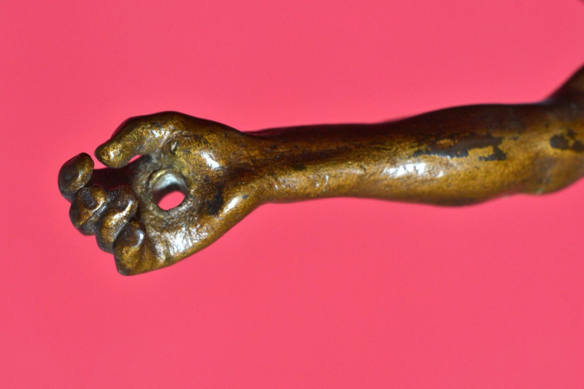 Bronze Christ - Corpus Christi - Crucifix - 19th Century - Religious Sculpture 19-photo-3