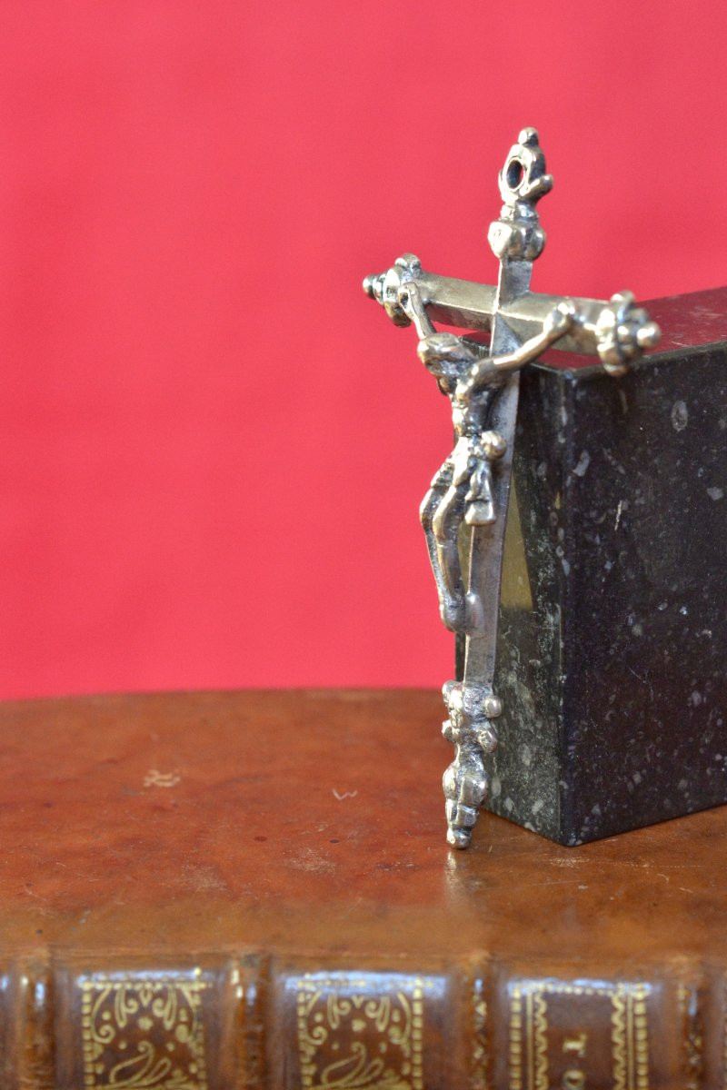 Crucifix Pendentif - Argent Massif - XVIe 16e siècle Renaissance - Haute Epoque Croix Christ 16-photo-6