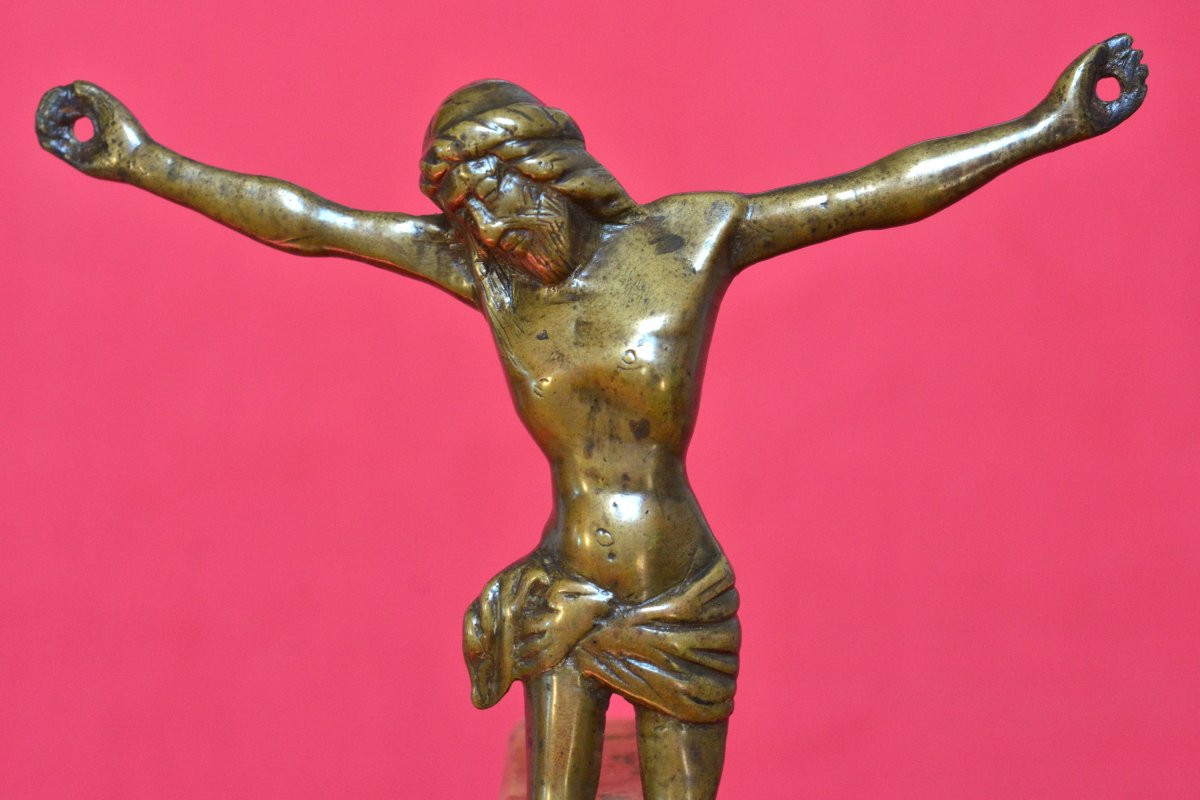 Bronze Christ - Corpus Christi - 16th Century Haute Epoque Crucifix Sculpture Religion 16-photo-2