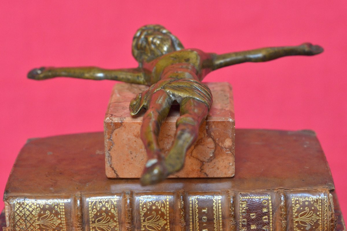 Bronze Christ - Corpus Christi - 16th Century Haute Epoque Crucifix Sculpture Religion 16-photo-4