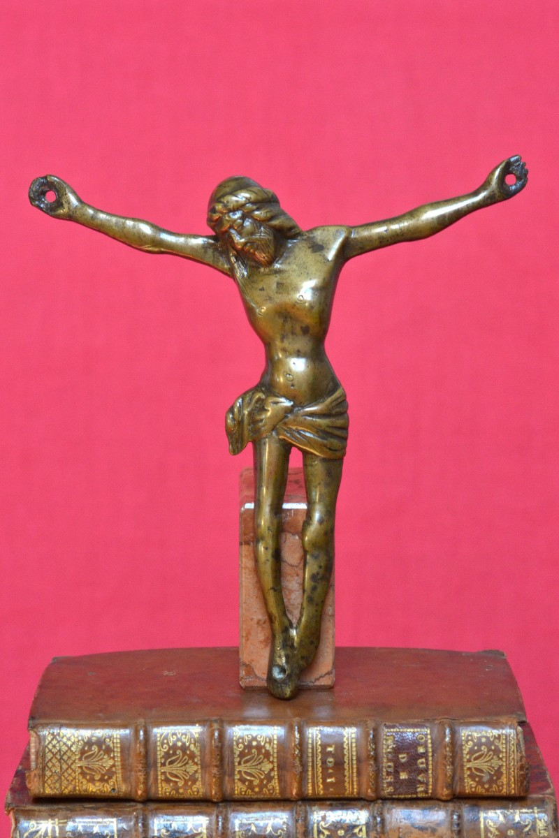 Bronze Christ - Corpus Christi - 16th Century Haute Epoque Crucifix Sculpture Religion 16