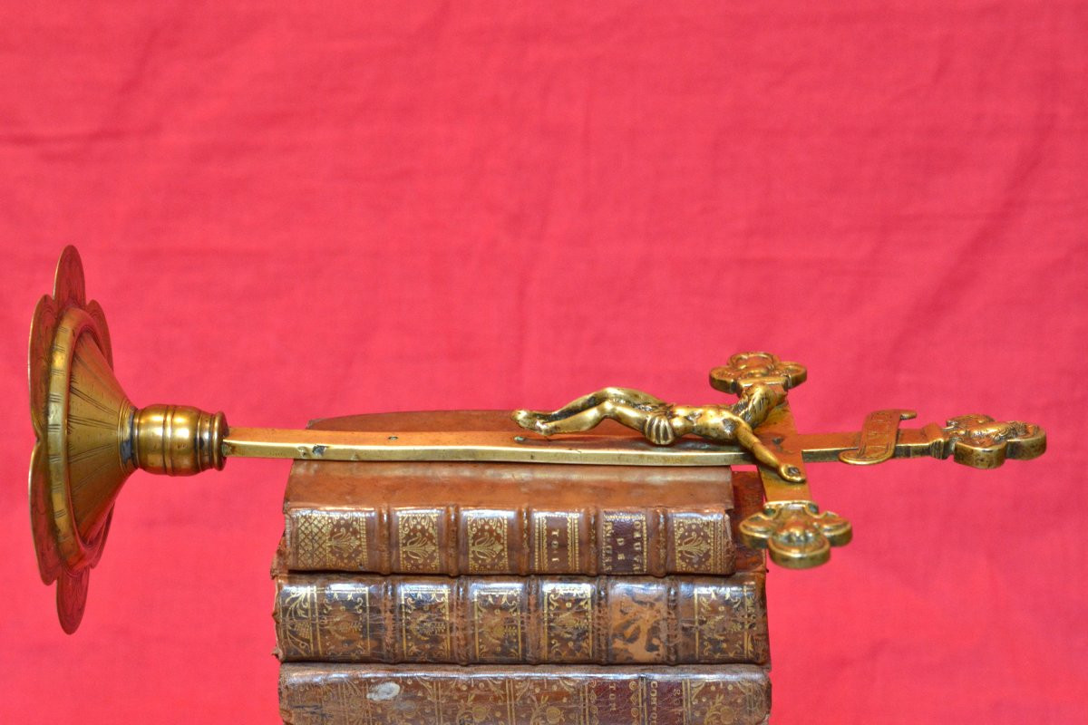 Bronze Crucifix - 17th Century - Haute Epoque - Christ Cross Religion Sculpture 17-photo-5