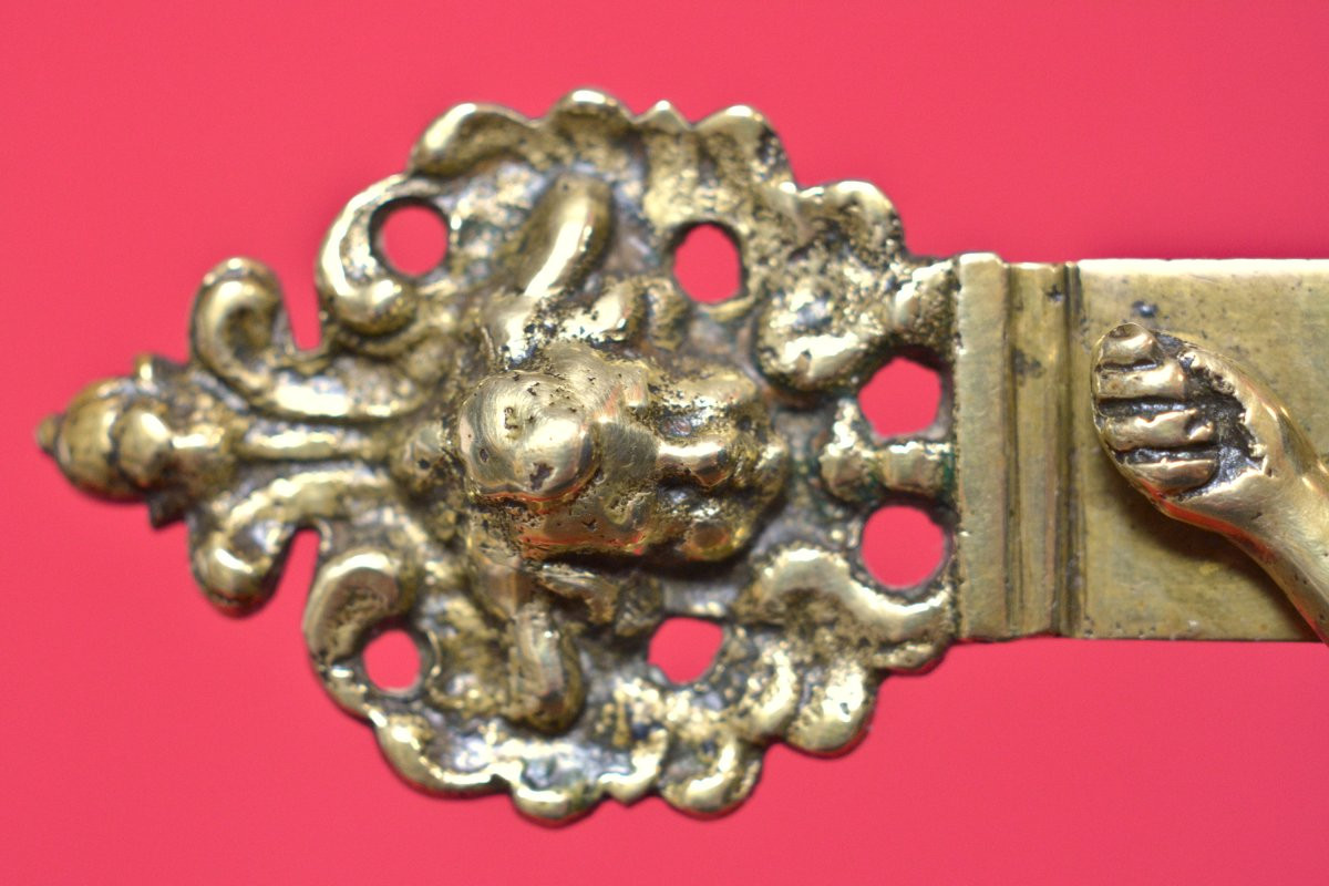 Crucifix By Master Ib - Bronze - 17th Century - Haute Epoque Christ Cross Religion 17-photo-1