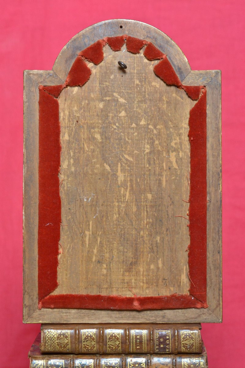 Christ en Bronze Doré - XVIIe 17e siècle - Crucifix Cadre Bois Doré - sculpture religion 17-photo-3