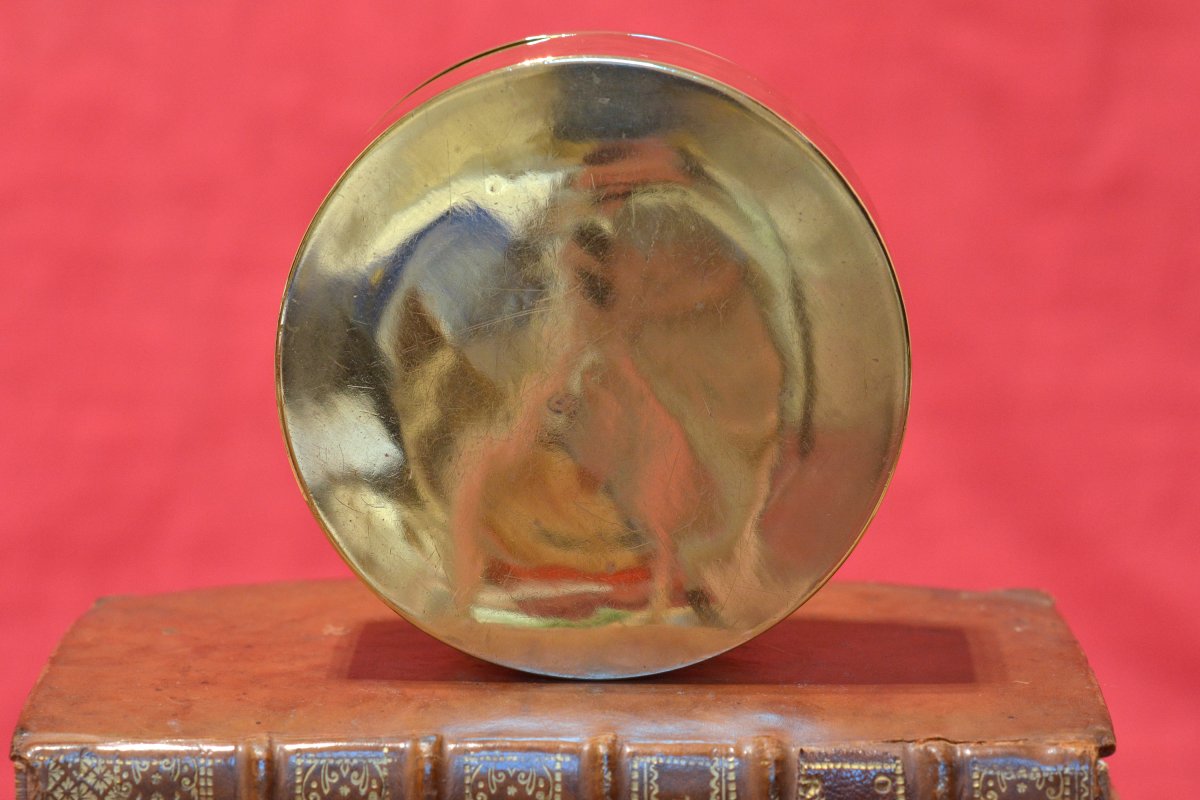 Large Pyx - Custode - Brass - 20th Century - Liturgy Religion Communion Wafers 20-photo-1