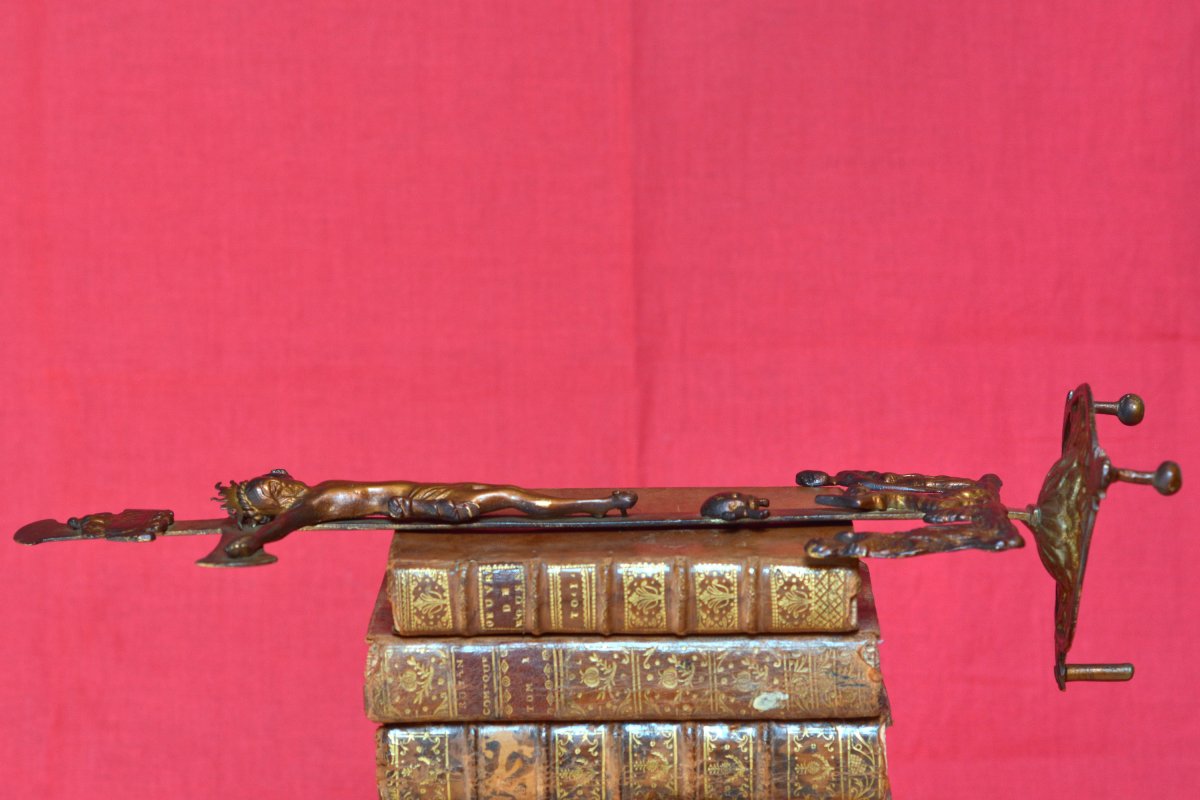 Calvary Crucifix - Brass - 17th Century - Christ Cross Religion Haute Epoque Sculpture 17-photo-2