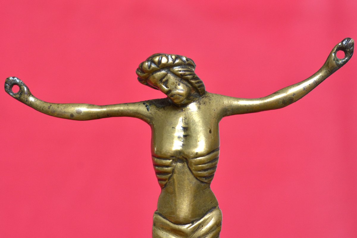 Christ En Bronze - Corpus Christi - Crucifix - XVe Siècle 15e  - Haute époque sculpture 15-photo-4