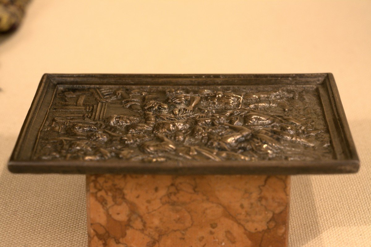 Bronze Plaquette - Adoration Of The Magi - 16th Century - Haute Epoque-photo-1