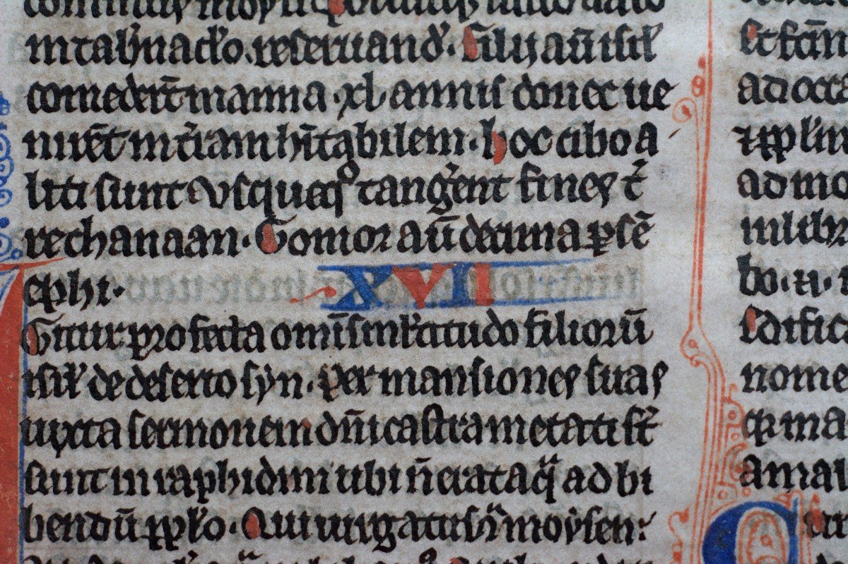 Pocket Bible Leaf On Vellum - 13th Century-photo-5