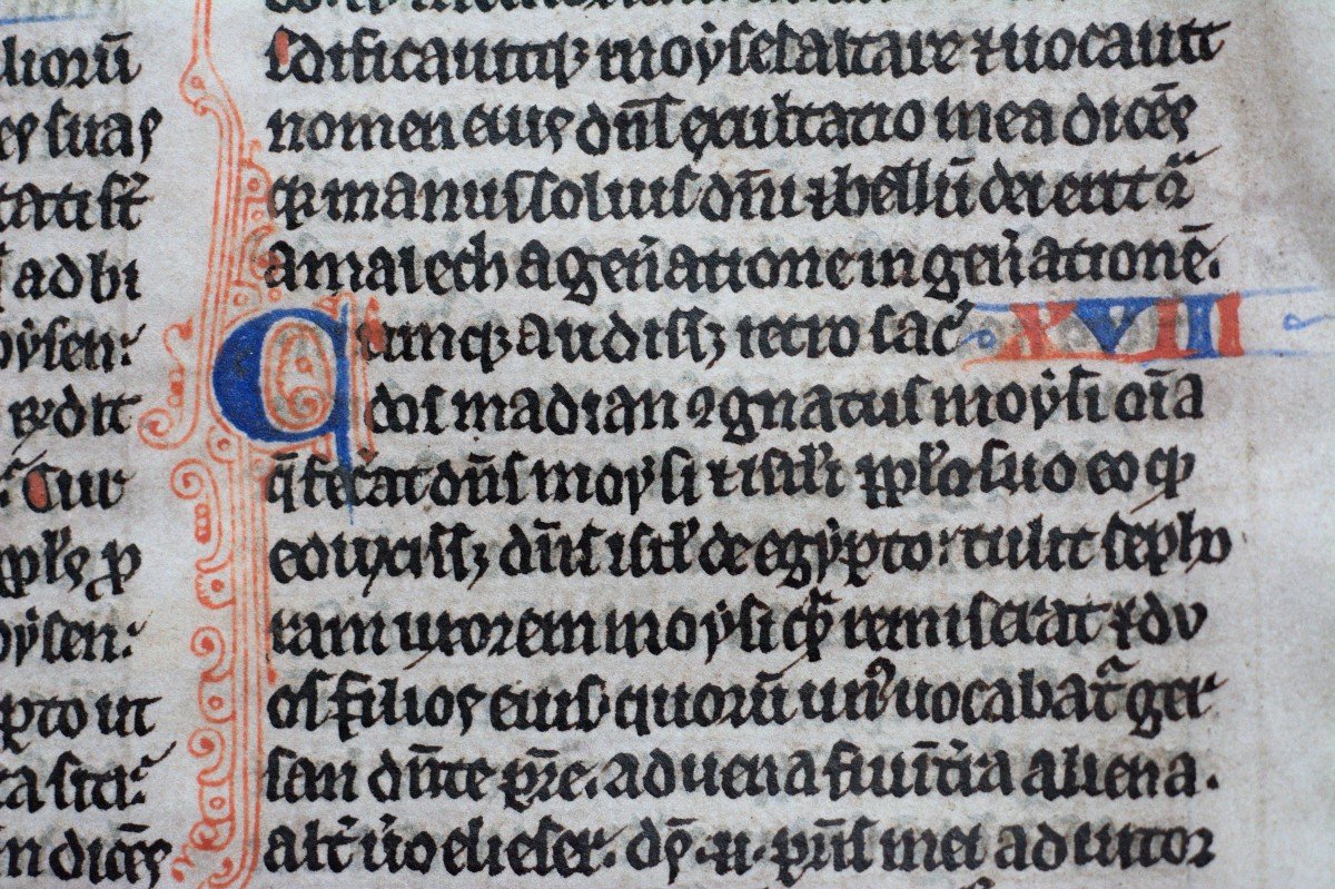 Pocket Bible Leaf On Vellum - 13th Century