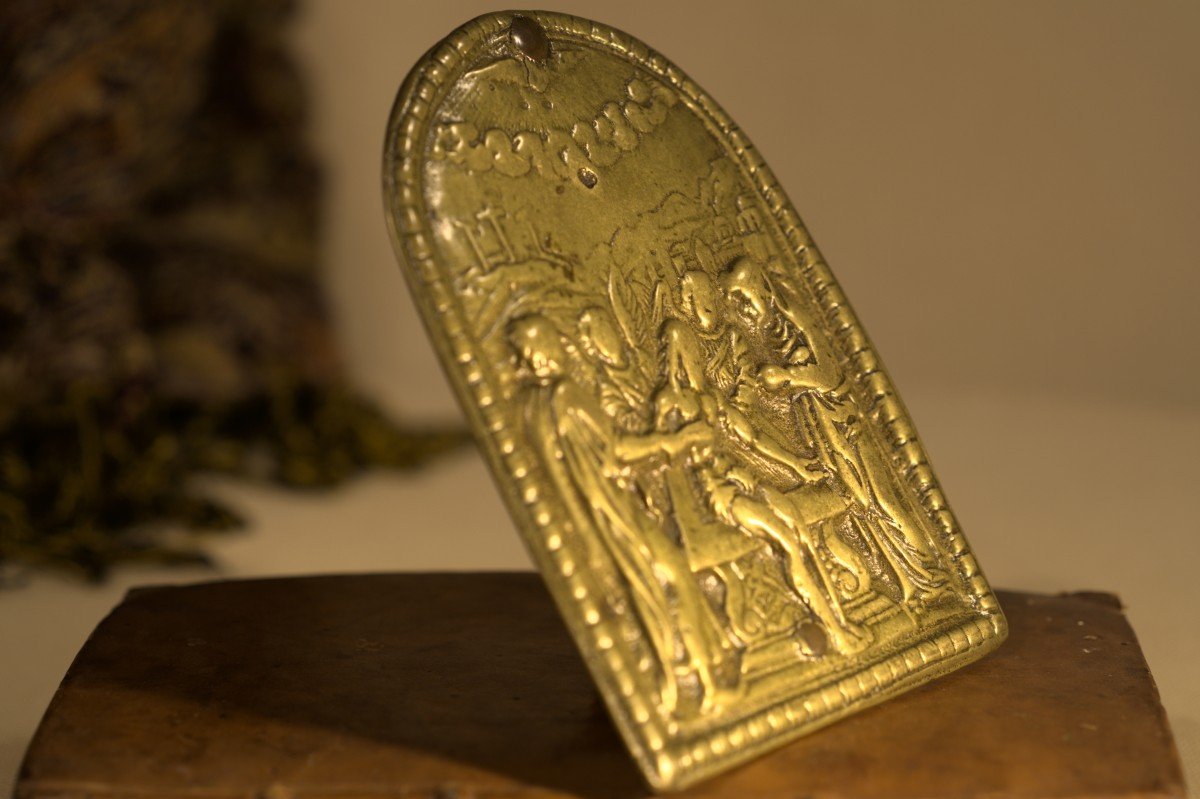 Bronze Pax - Osculatory - 17th Century-photo-3