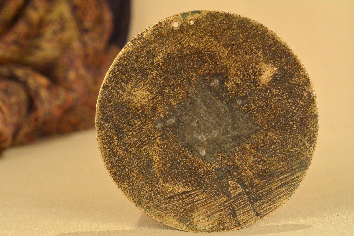 Bronze Plaquette - Bust Of Christ - 17th Century-photo-2