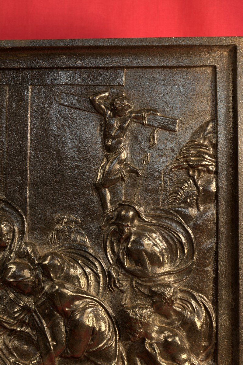 Grand Bas-relief En Fonte - Guglielmo Della Porta - La Déposition Du Christ - Renaissance - XIXe Siècle 19e-photo-3