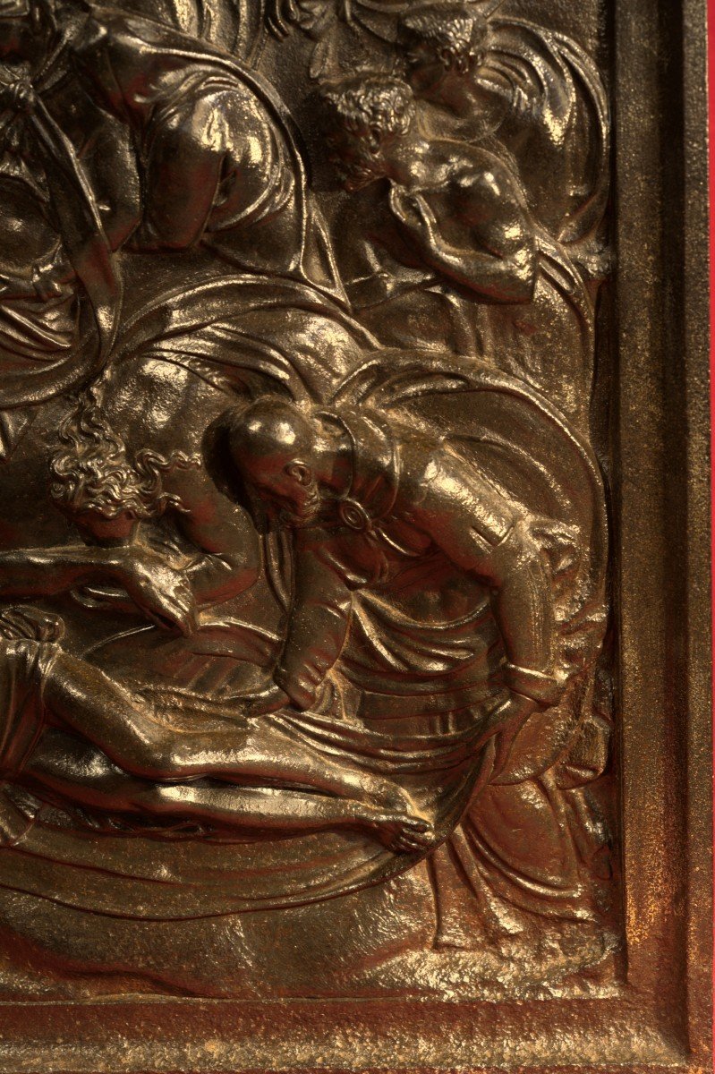 Grand Bas-relief En Fonte - Guglielmo Della Porta - La Déposition Du Christ - Renaissance - XIXe Siècle 19e-photo-5