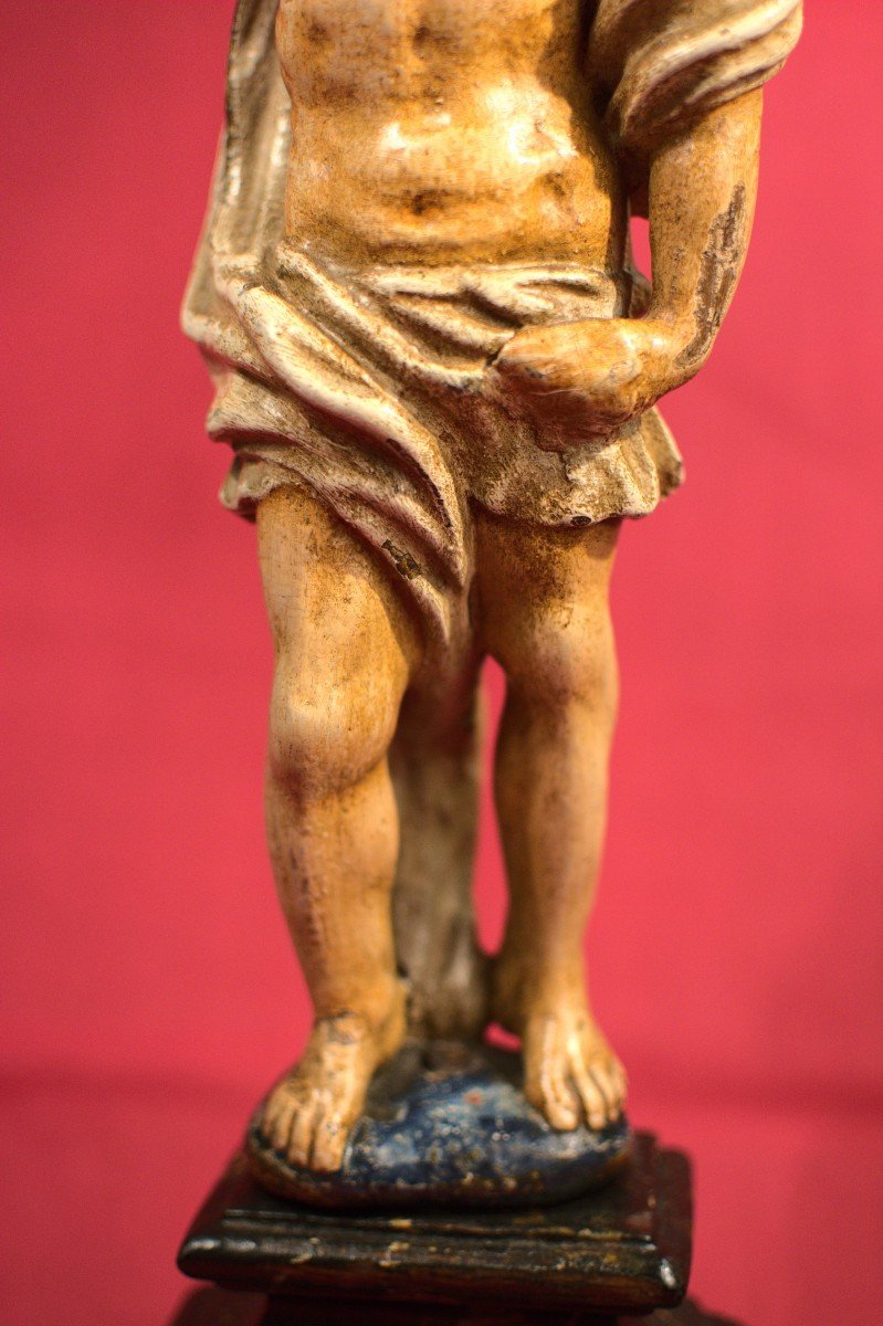 Statue Du Christ Ressuscité – Bois Polychrome – XVIIe Siècle 17e - Haute Epoque-photo-4