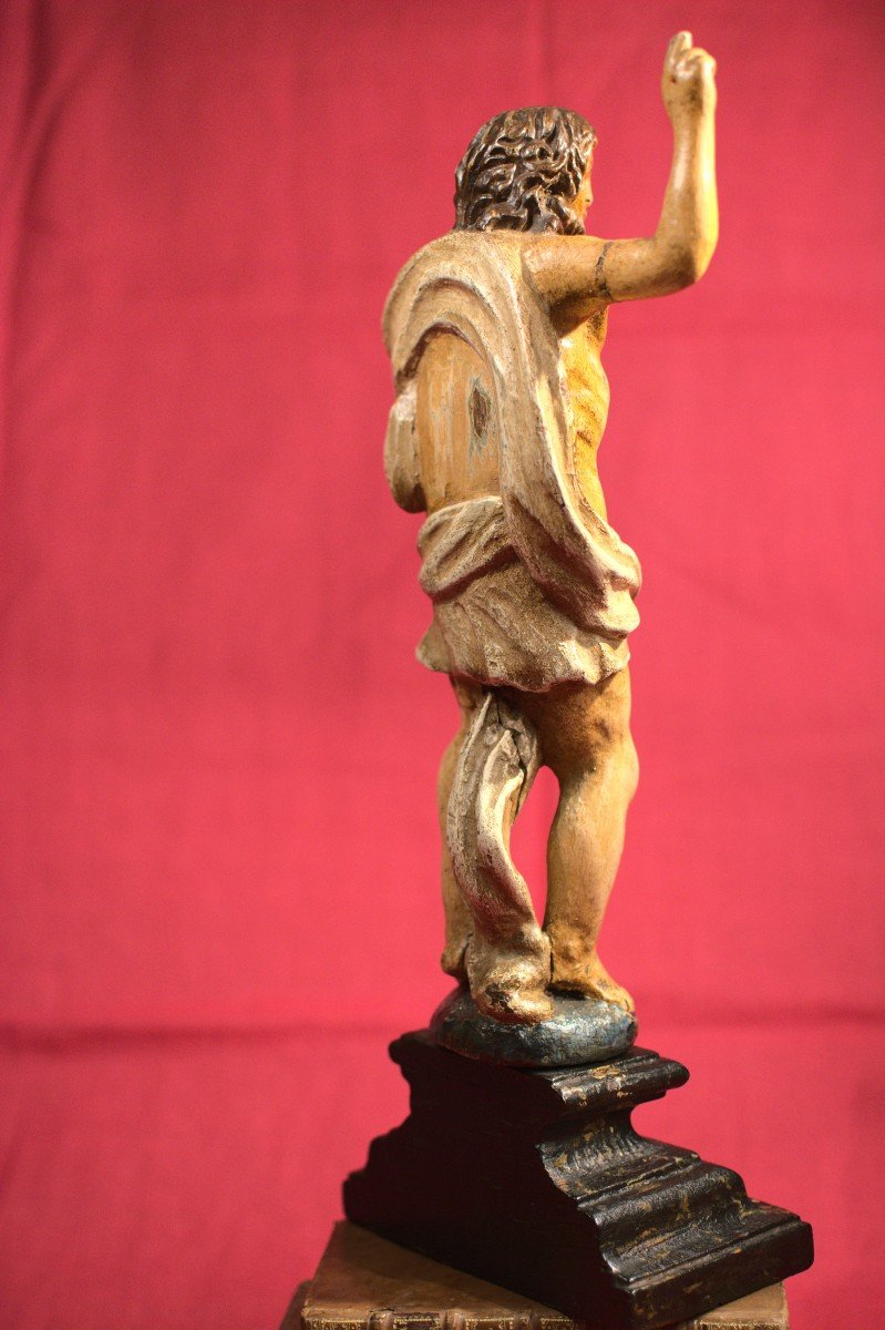 Statue Du Christ Ressuscité – Bois Polychrome – XVIIe Siècle 17e - Haute Epoque-photo-4