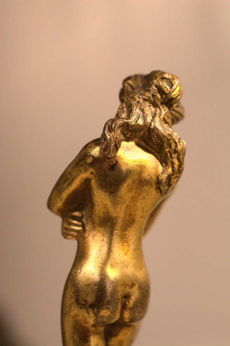 Venus Statuette - Gilded Bronze - 17th Century - Haute Epoque-photo-1