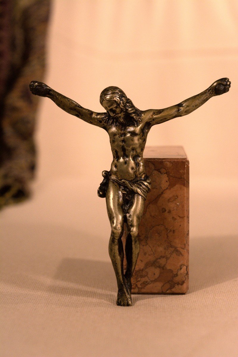 Bronze Christ - Corpus Christi - Crucifix - 17th Century - Haute Epoque-photo-2