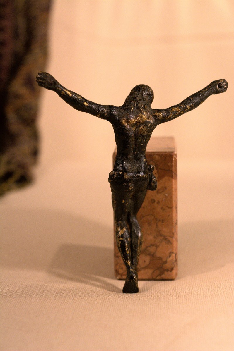 Bronze Christ - Corpus Christi - Crucifix - 17th Century - Haute Epoque-photo-3