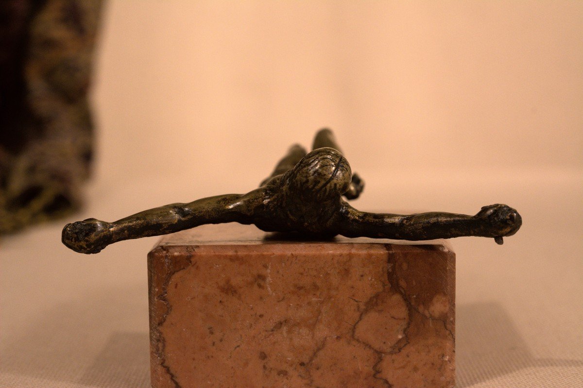 Bronze Christ - Corpus Christi - Crucifix - 17th Century - Haute Epoque-photo-1