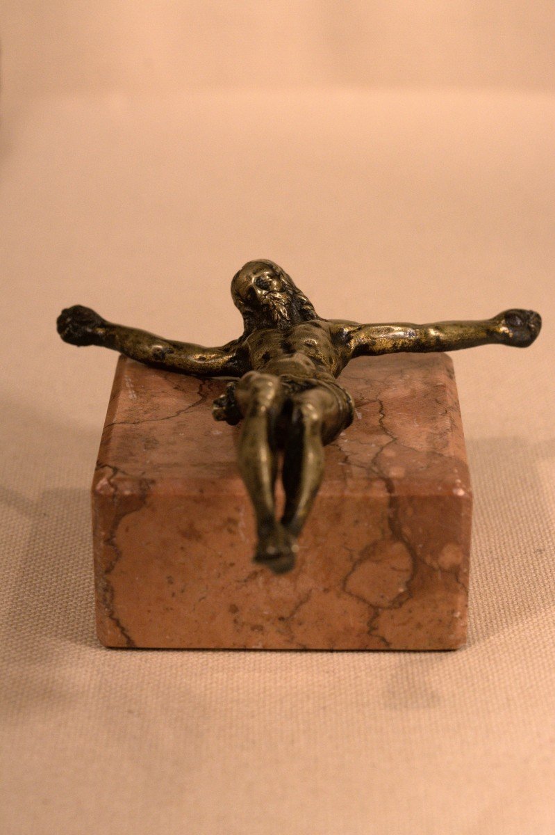 Bronze Christ - Corpus Christi - Crucifix - 17th Century - Haute Epoque-photo-3