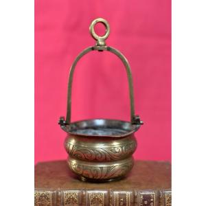 Bedside Holy Water Stoup - Bronze - 17th Century - Haute Epoque - 17 Religious Art Cult