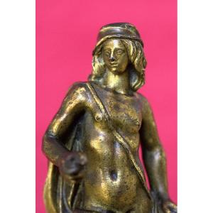 Mercury Or Hermes Statuette - Gilded Bronze - 17th Century Haute Epoque 17
