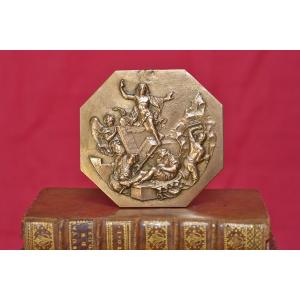 Plaquette en Bronze - La Résurrection du Christ - XVIIIe 18e siècle 18 sculpture religion Jésus
