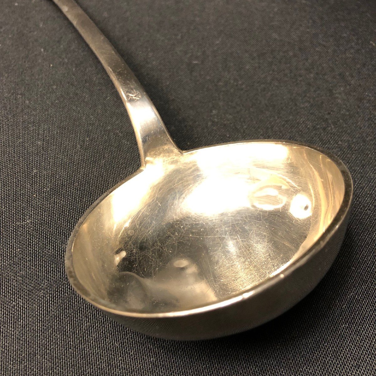 Large Ladle In Solid Silver, Paris Between 1819-1838-photo-1