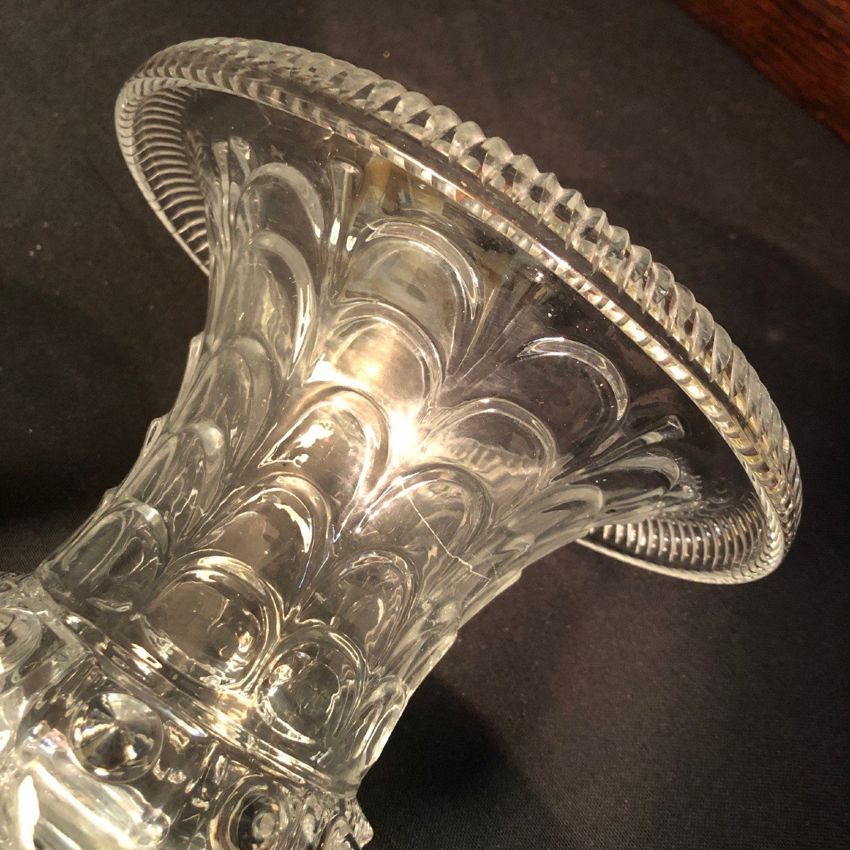 Pair Of Medici Crystal Vases From France,  Charles X Period-photo-6