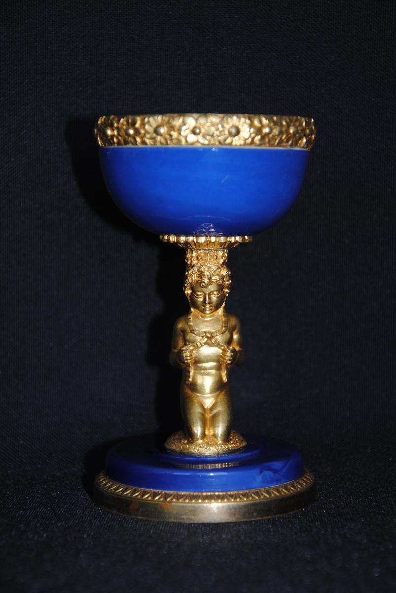 Opaline Cup And Golden Bronze